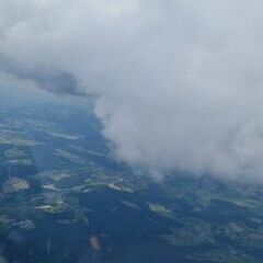 Flugwegposition um 12:41:59: Aufgenommen in der Nähe von Freyung-Grafenau, Deutschland in 2324 Meter